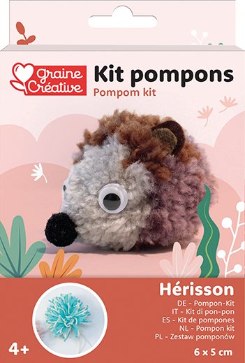 Gör-det-själv-kit för pompom - igelkott Gör-det-själv-kit för pompom - igelkott