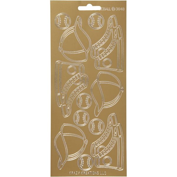 Sportklistermærker 10x23 cm Guld - 1 ark Sportklistermærker 10x23 cm Guld - 1 ark
