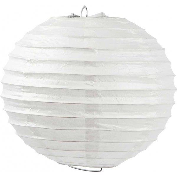 Papperslampa - vit - Rund - Ø20 cm Papperslampa - vit - Rund - Ø20 cm