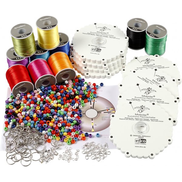 Kumihimo klassrumsuppsättning - neonfärger - starka färger Kumihimo klassrumsuppsättning - neonfärger - starka färger