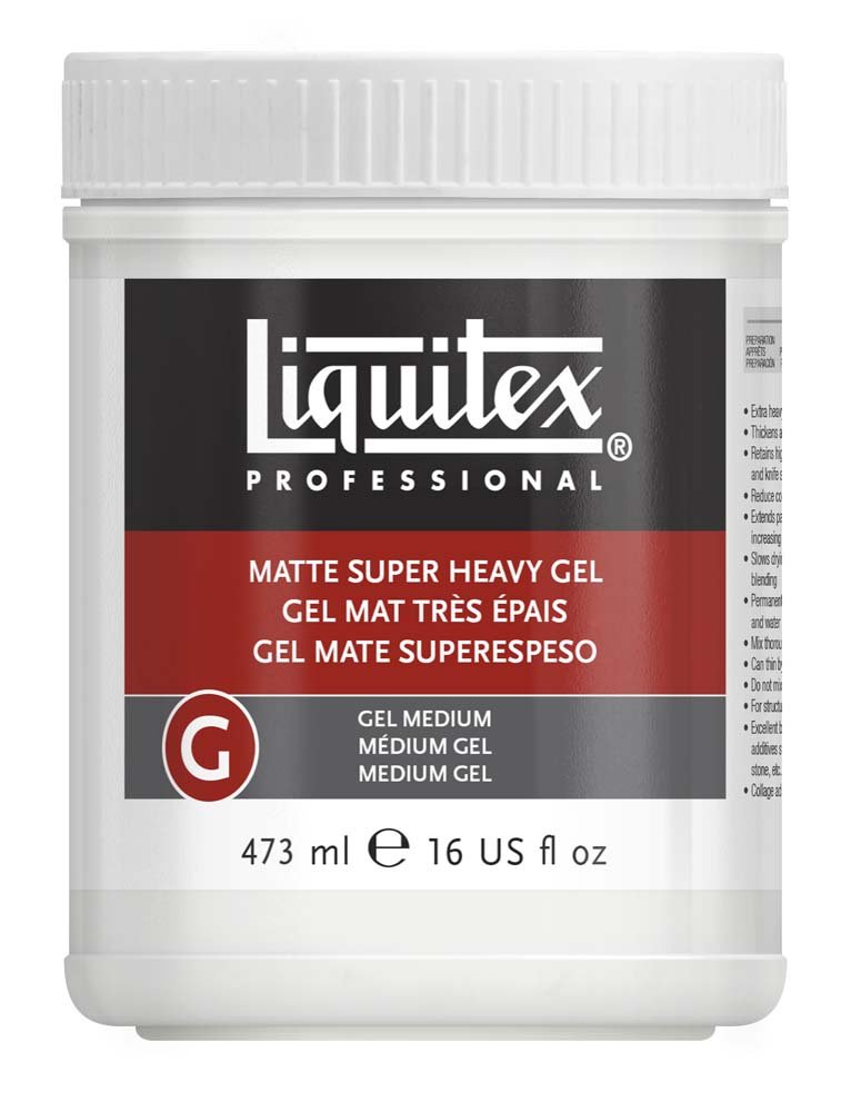 Matt Super Heavy Gel Liquitex 473 ml - Akrylmedier, Malermedium, Fernis og kunstner medier til kunstmaling