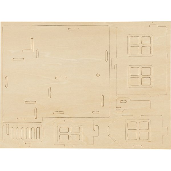 3D Konstruktionsfigur - Hus med terass 3D Konstruktionsfigur - Hus med terass