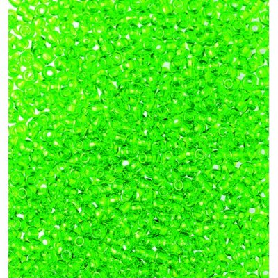Rocailleperler gjennomsiktige ø 2,6 mm - lysegrønne 17 g