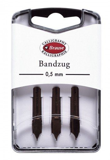 Bandzug 0.5 mm, 3 st/ask - Kalligrafistift, Kalligrafi, Pennor, kritor & tusch