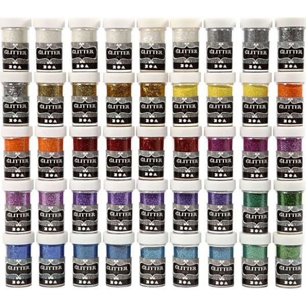 Glitter - mixade frger - 46 x 20 g