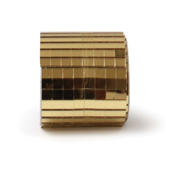 Sj�lvh�ftande spegelband facetterat - guld