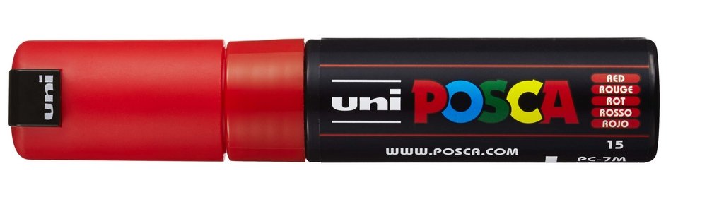 Uni Posca Marker PC-7M - Red (40) - Posca-penne, Markers, Penne, Penne, kridt & tusch