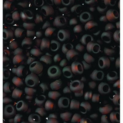 Rocailleperler matte gjennomsiktige  2,6 mm - mrkebrune 500 g