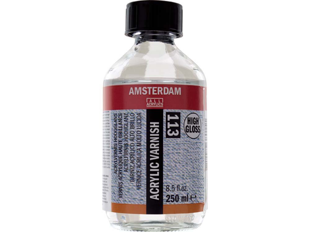 Lakk Amsterdam 250 ml - Høyglans - Akryllakk, Hobbylakk, Lakk & malingsmedier