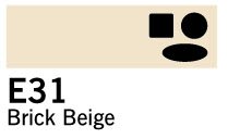 Copic Sketch - E31 - Brick Beige - Copic Sketch, Copic-penne, Markers, Penne, Penne, kridt & tusch