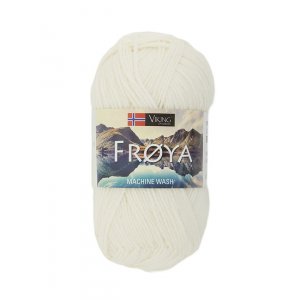 Viking garn Frya 50g - Naturvit (200)