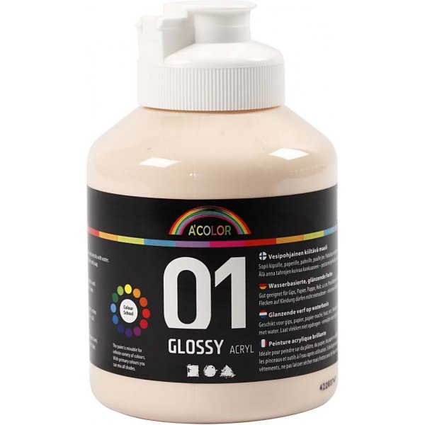 Skolfärg - Akryl - ivory - blank - 500 ml Skolfärg - Akryl - ivory - blank - 500 ml