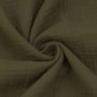 Bomullsmuslin Double Gauze – 130 cm - Olivgrön
