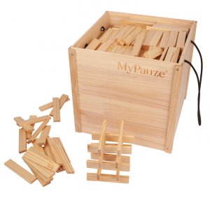 Byggstavar i furu 12 x 2 cm tr�f�rgade FSC 100% - 1000 st