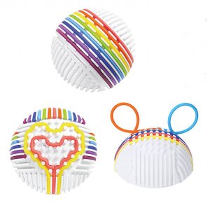 Aktivitetsboll med fidgetband � 11 cm silikon - 16 st