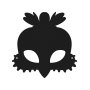 Set med 3 klottermasker - fåglar Set med 3 klottermasker - fåglar