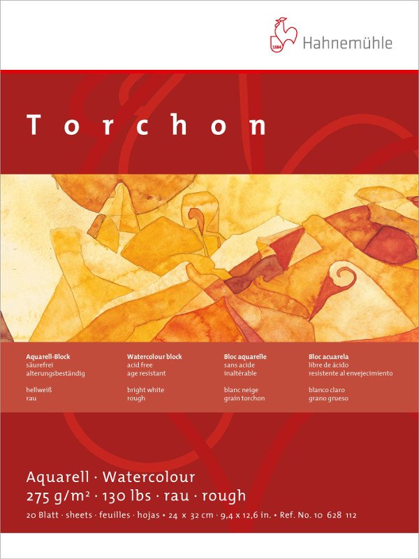 Akvarelblok Hahnemühle Torchon 275g - 36x48cm - Akvarelpapir, Blok