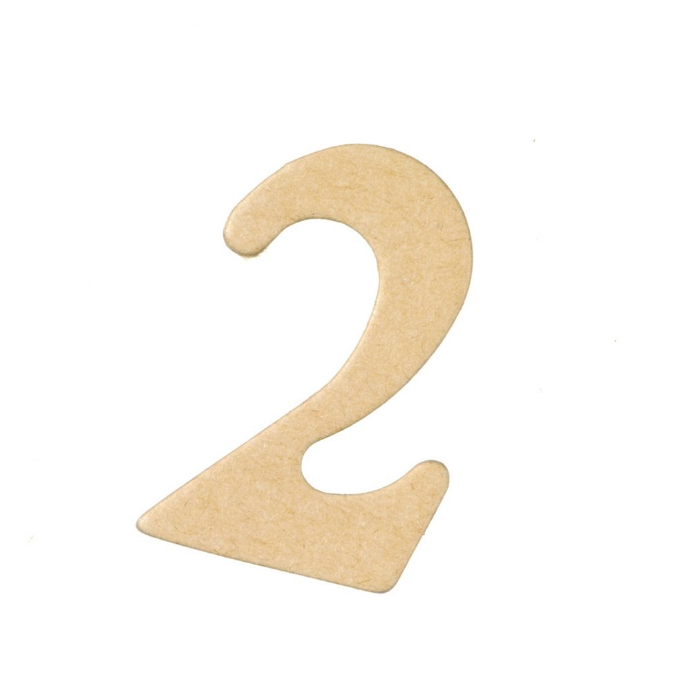 Pappersnummer 40x1 mm - 2 - Pappsiffror, Bokstäver och siffror, Pappartiklar, Dekorstommar, Hobbymaterial, Pyssla