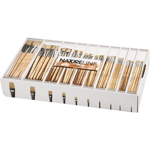 Natur Line Penslar - nr. 00+0+1+2+4+8+12+14+20+22 - platta - 10 x 12 st Natur Line Penslar - nr. 00+0+1+2+4+8+12+14+20+22 - platta - 10 x 12 st