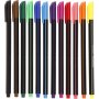 Colortime Fineliner Tusch - mixade frger - 12 st