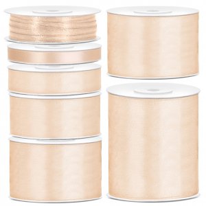 Satinband - 25 m - Kr�mvitt