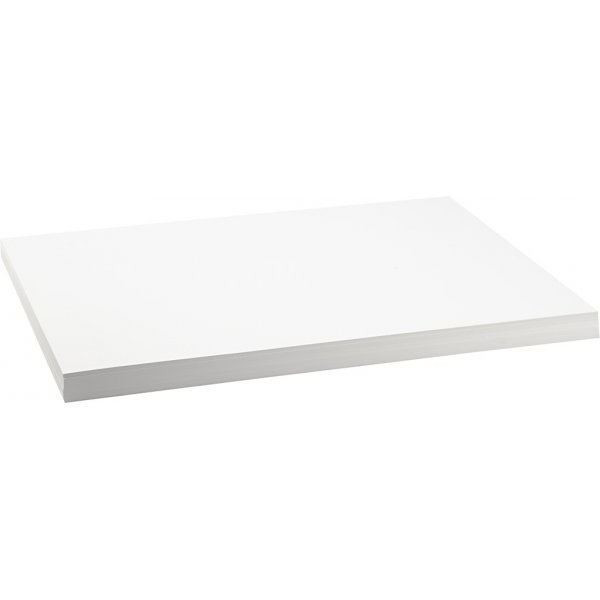 Färgad kartong - vit - A2 - 250 g - 100 ark Färgad kartong - vit - A2 - 250 g - 100 ark