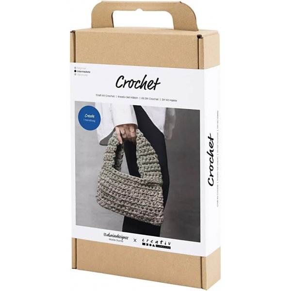 DIY Kit Virkning, olivgrön, Kraftig väska DIY Kit Virkning, olivgrön, Kraftig väska