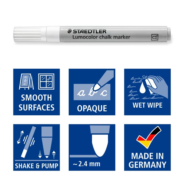 Kridtmarkører Lumocolor 4 farver - Assorterede Kridtmarkører Lumocolor 4 farver - Assorterede