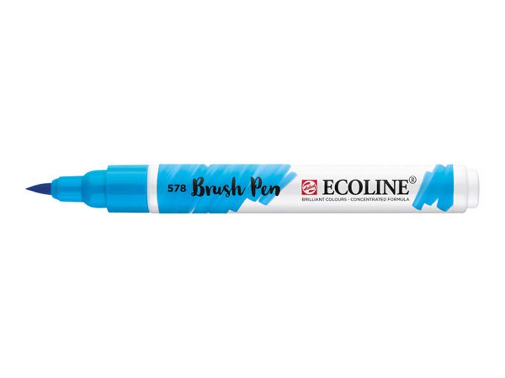 Ecoline Brushpen - Sky Blue Cyan - Fiberpenne, Penne, Penne, kridt & tusch