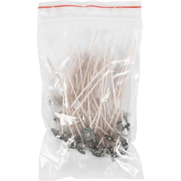 Veker til lys i beholdere 10 cm 50 stk Veker til lys i beholdere 10 cm 50 stk