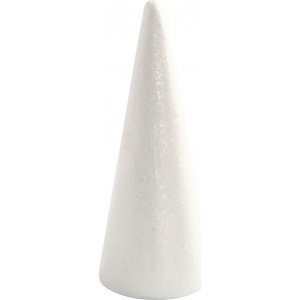 Styrofoam kjegler - hvit - 7 cm