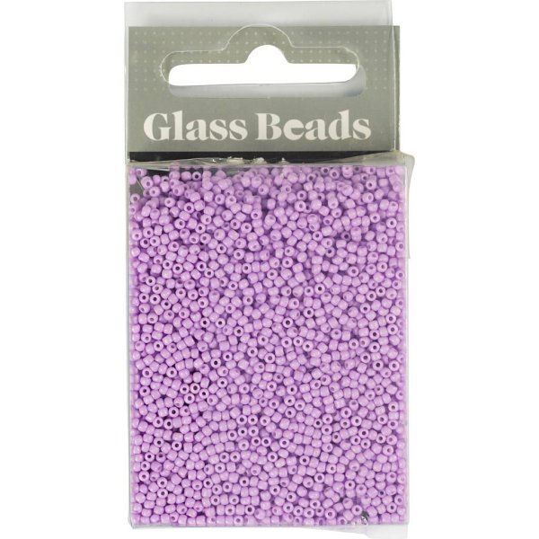 Rocaillepärlor matt frozen Lila 1,7 mm nr. 15/0 25 g Rocaillepärlor matt frozen Lila 1,7 mm nr. 15/0 25 g
