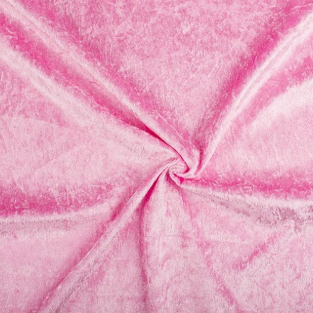 Crushed Plush - 013 Rosa - Fløyelstoff, Tekstiler