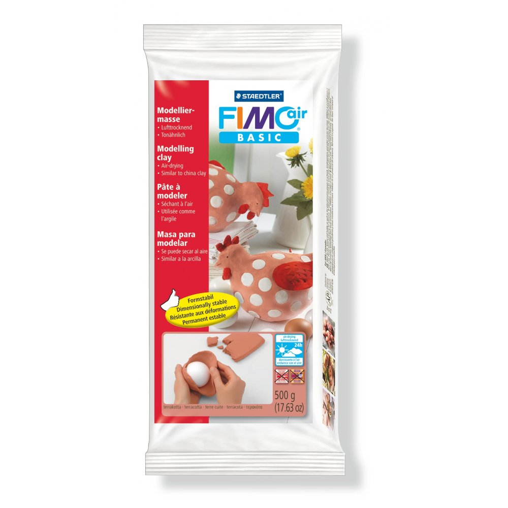 Modellera Fimo Air Basic 500g - Terrakotta - Fimolera, Modellera, Pyssel för barn, Hobbymaterial, Pyssla