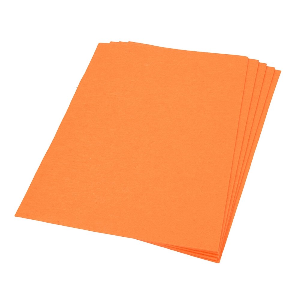 Filtark 30 x 45 cm x 3,0 mm - Orange 550 g/m² 100% polyester - Hobbyfilt, Filt & filtark, Stof