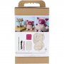DIY kit amigurumi f�r pink og off-white - 1 pakke.