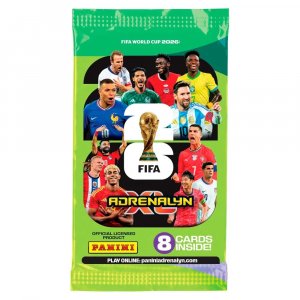 Samlarkort FIFA World Cup 2026 Adrenalyn XL booster pack med 8 kort