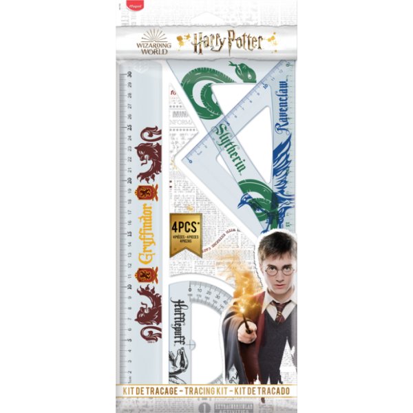Harry Potter - Linjalset 4 delar 30 cm Harry Potter - Linjalset 4 delar 30 cm