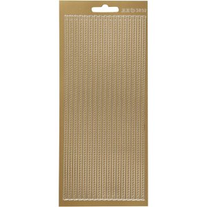 Klisterm�rker kanter 10x23 cm guld - 1 ark