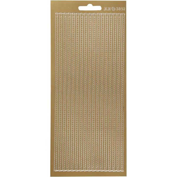 Klistermærker kanter 10x23 cm guld - 1 ark Klistermærker kanter 10x23 cm guld - 1 ark