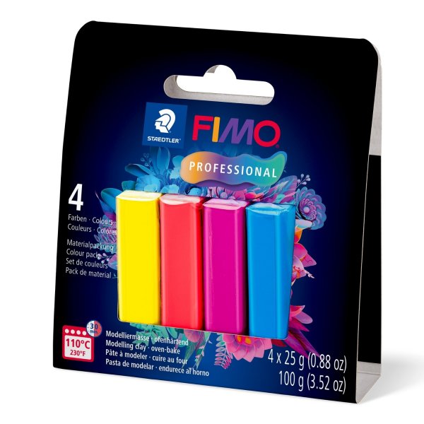 Ugnsh�rdande modellera set FIMO professional true colours 100 g - 4 f�rger