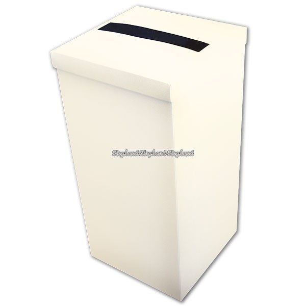 Elfenbensvit silkes brevl�da