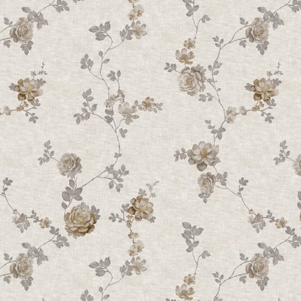 Vaxduk med Rostanka motiv - Beige