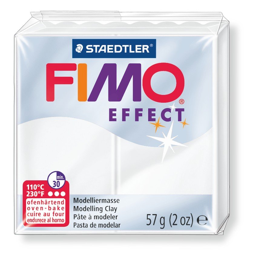 Modellervoks Fimo Effect 57g - Hvid gennemskinnelighed - Fimolera, Modellere, Hobbyartikler til børn, Hobbymateriale, Håndværk