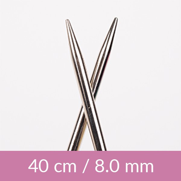 Cirkulære strikkepinde - Messing - 40 cm 8.00 mm / 15.7in US 11 - Rundpinde, Strikkepinde, Strikning, Strikke, hækle, knytte og væve