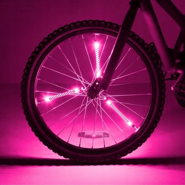 LED ekersbelysning cykel rosa 3-pack - batteridriven LED ekersbelysning cykel rosa 3-pack - batteridriven