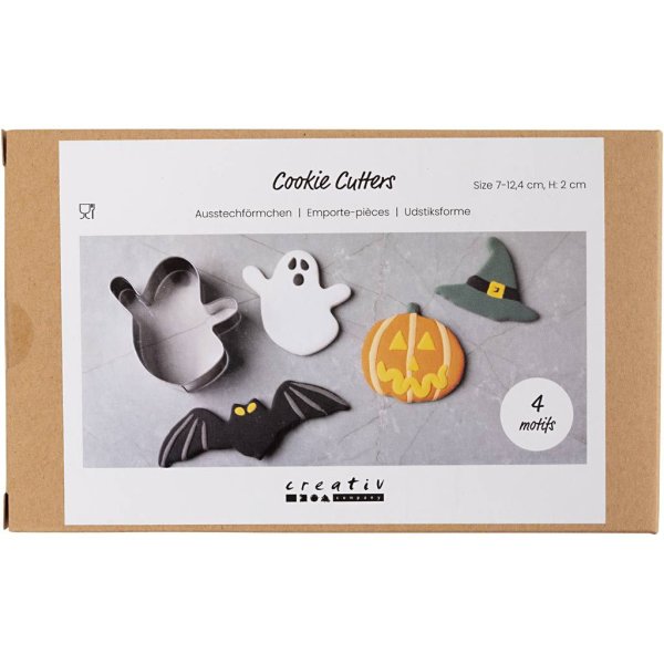 Utstickare Halloweenmotiv 4 delar 7-12,4 cm Rostfritt stål Utstickare Halloweenmotiv 4 delar 7-12,4 cm Rostfritt stål