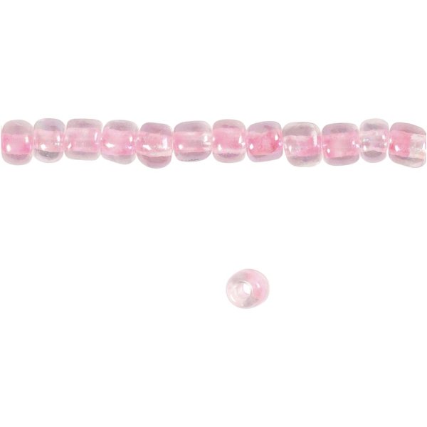 Rocaillepärlor 4 mm Rosa kärna 25 g Rocaillepärlor 4 mm Rosa kärna 25 g