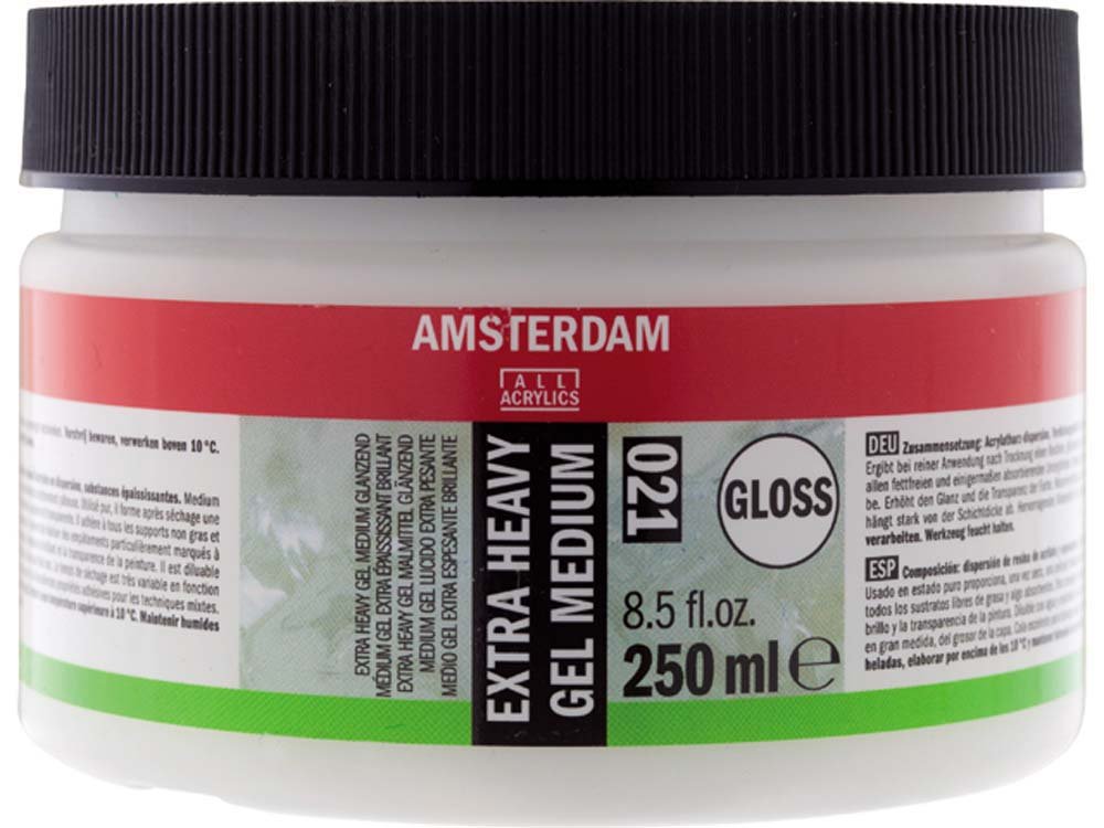 Amsterdam Extra heavy gel medium - 250 ml - Akrylmedier, Malermedium, Fernis og kunstner medier til kunstmaling