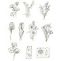 Washi-klistermærker sort/hvide blomster 30-50 mm 30 stk. Washi-klistermærker sort/hvide blomster 30-50 mm 30 stk.